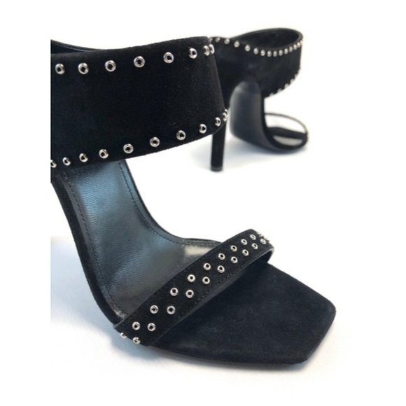 SAINT LAURENT Black Embellished Suede Sandals Mules  Size EU:36 - Picture 5 of 11